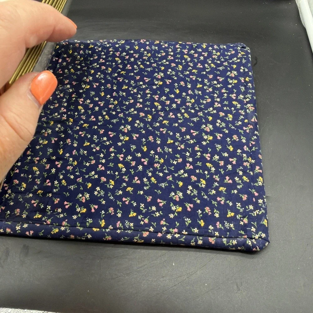 Vintage Puffy Fabric 80's Lace Floral Country Grannycore Photo Album Scrapbook